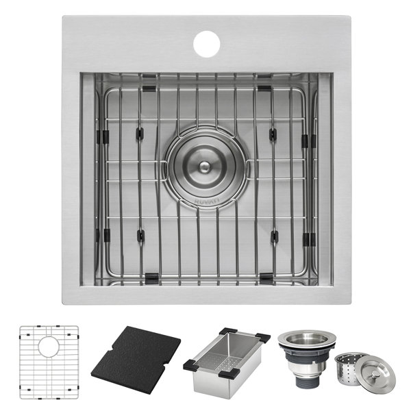 Ruvati Merino 15" Stainless Steel DropIn Outdoor Sink & Reviews Wayfair